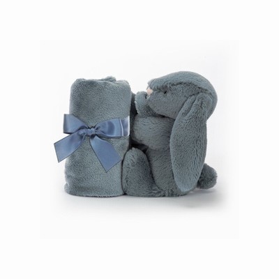 Jellycat Bashful Dusky Blue Bunny Soothers Australia | 685037EAP